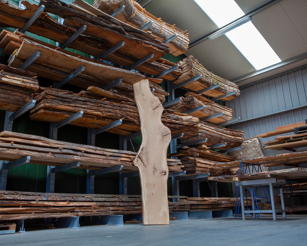 Boomstamplanken en schaaldelen