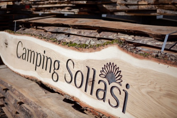 Welkomstbord Camping Sollasi