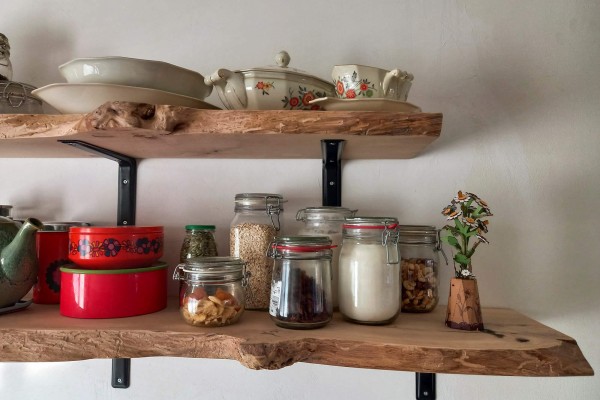 Sfeervolle wandplanken keuken