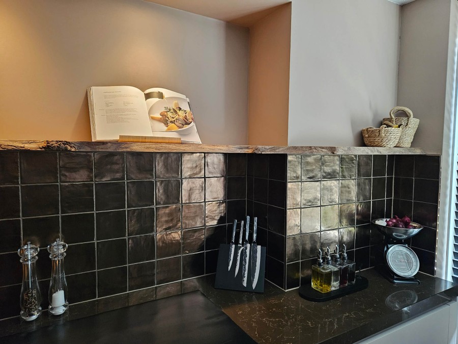 Iepen wandplank keuken